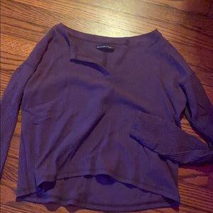 purple abercrombie and fitch long sleeve sweater